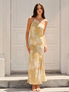 NWT Commense Floral High Slit Dress – Size S (Sold Out)
